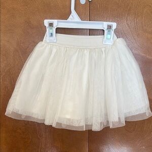 White Tulle Skirt with polka dots, 18 months